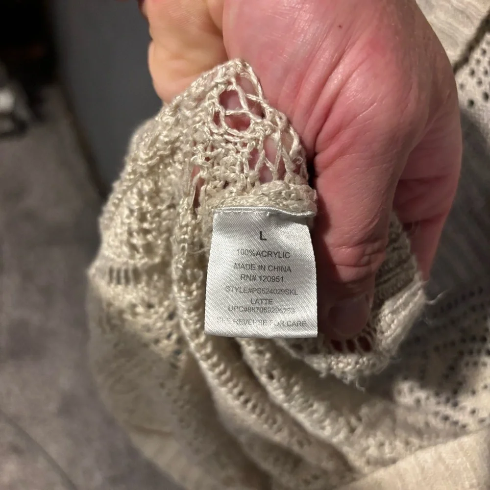 Women's Pink Republic Open-Knit Cardigan